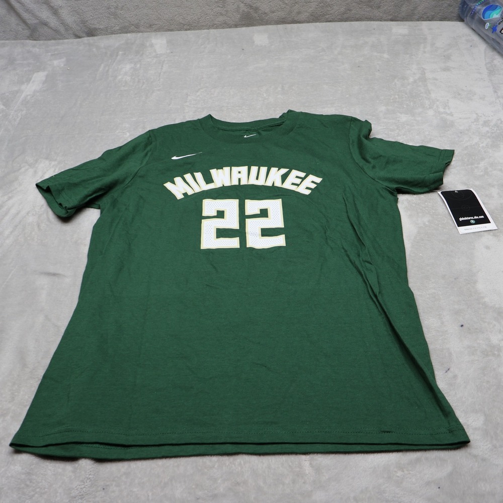 Milwaukee Bucks Shirt Youth Large 14-16 Green Basketball Middleton#22 $32 NEW
